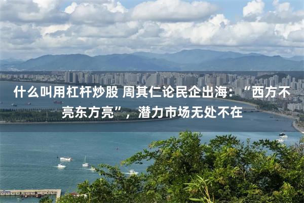 什么叫用杠杆炒股 周其仁论民企出海:“西方不亮东方亮”,潜力市场无处不在