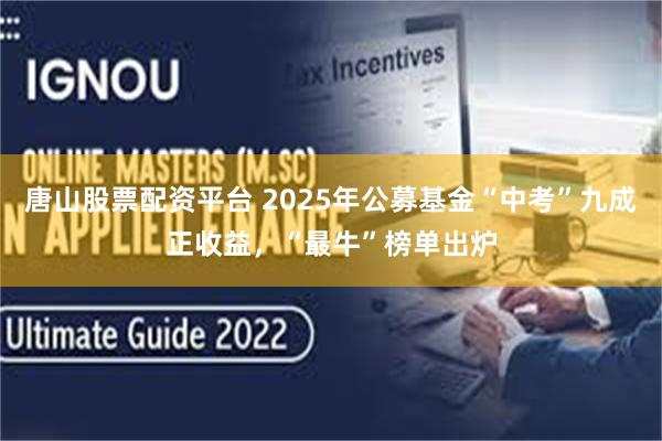 唐山股票配资平台 2025年公募基金“中考”九成正收益,“最牛”榜单出炉